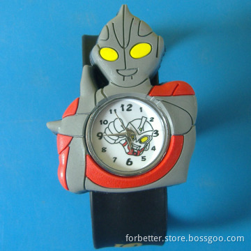 Superman Style Silicone Pattern Slap Watch (SW-012)
